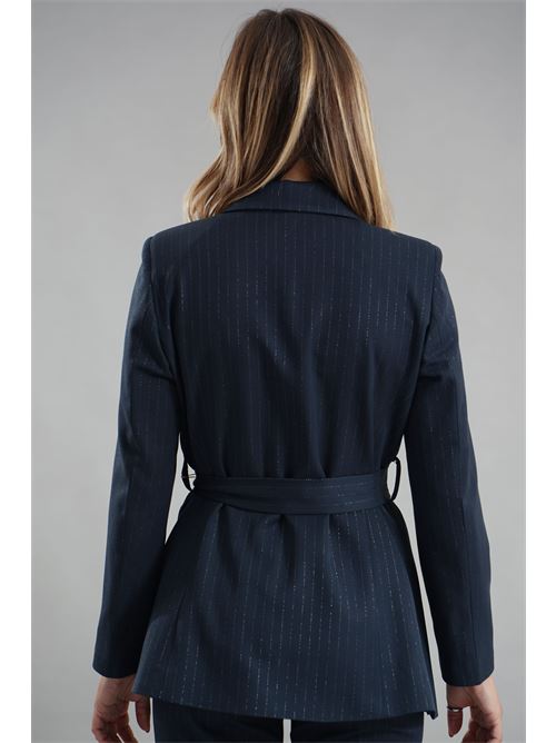 Giacca gessata federica erre | MYA 702BLU